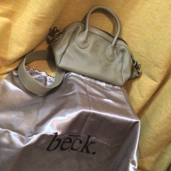 Beckini Leather Cross Body Beck Bag (mushroom - light taupe) - Picture 1 of 2